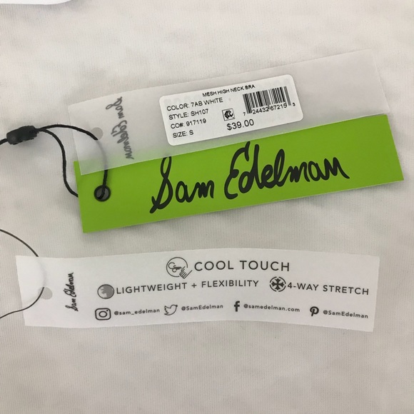 ⭐️Sold⭐️NWT Sam Edelman White Mesh High Neck Bra - Picture 5 of 6